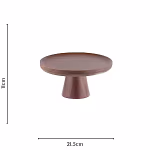 Acacia Wooden Cake Tray with Pedestral Stand (Medium)