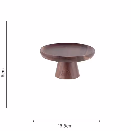 Acacia Wooden Cake Tray with Pedestral Stand (Small)