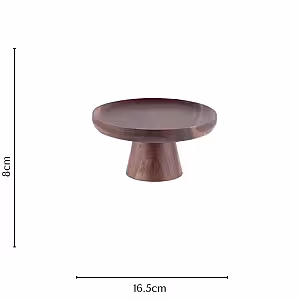 Acacia Wooden Cake Tray with Pedestral Stand (Small)