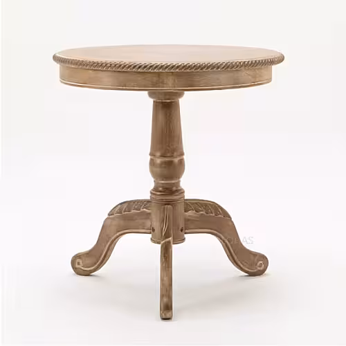 American Style Vintage Round Table with Wooden Stand