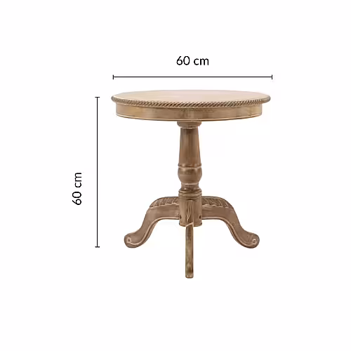 American Style Vintage Round Table with Wooden Stand