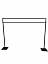 Metal Adjustable Double Pole Flower Drape Curtain Arch Stand with Base (Black 3x4m)