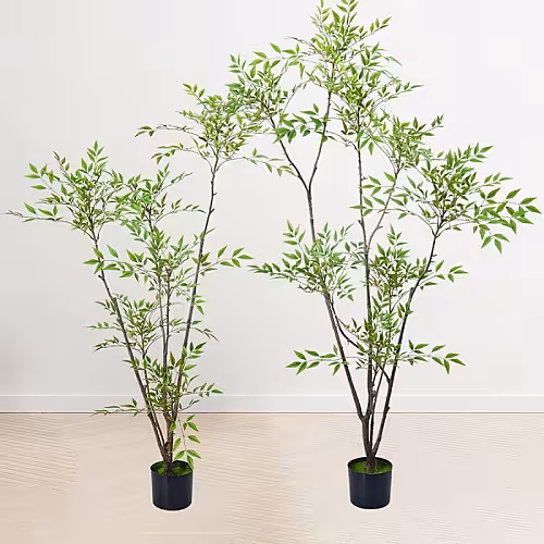 Artificial Potted Green Nandina Floor Standing Ornaments (Green)