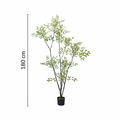 Artificial Potted Green Nandina Floor Standing Ornaments (Green)