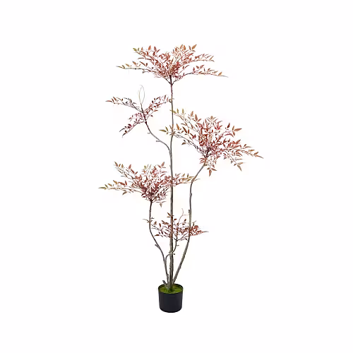 Artificial Potted Red Nandina Floor Standing Ornaments (Red)