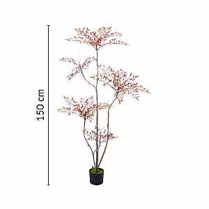 Artificial Potted Red Nandina Floor Standing Ornaments (Red)