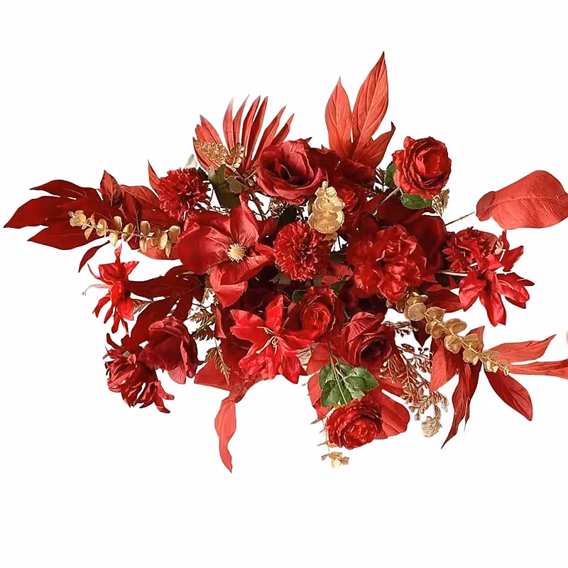 Bloom Red Artificial Wall Hanging Flower (XS)