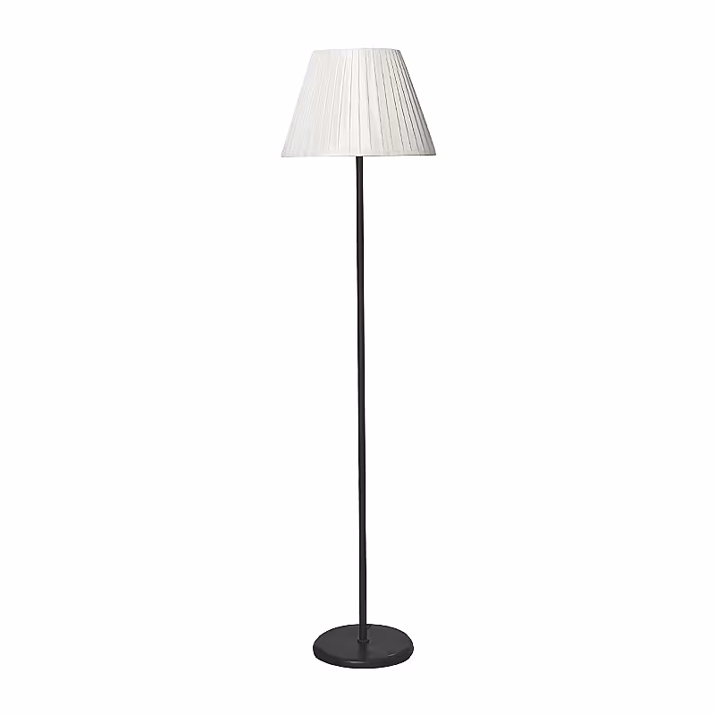 Classic Modern Minimalist Pleated Fabric Lamp  (Black)