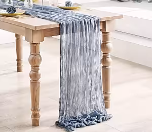 Crumpled Table Runner (Blue)