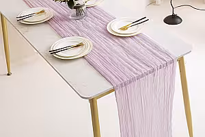 Crumpled Table Runner (Pink)