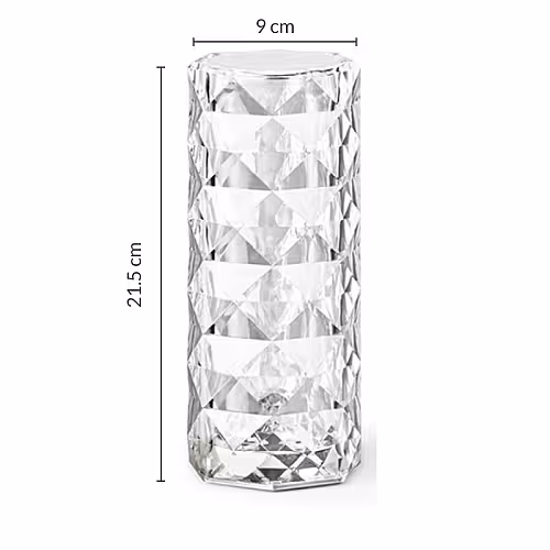 Crystal Rose Lamp with 16-colour LED Light
