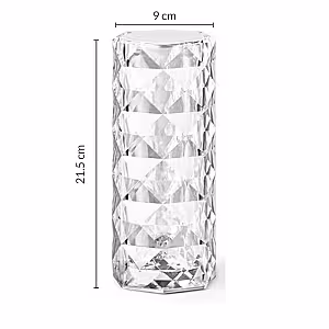 Crystal Rose Lamp with 16-colour LED Light