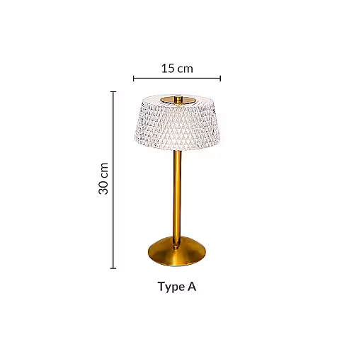 Crystal Shade Portable Dining Table Lamp