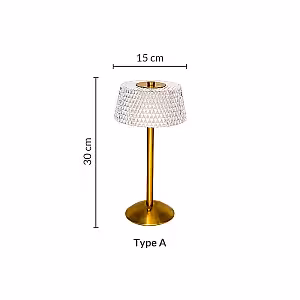Crystal Shade Portable Dining Table Lamp