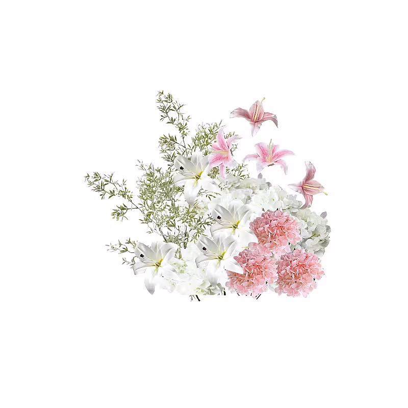 Dreamy Pink Artificial Floor Flower (M)