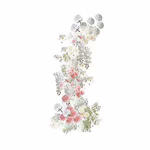 Dreamy Pink Artificial Flower Arch (Left)