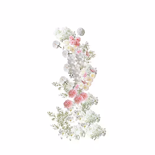 Dreamy Pink Artificial Flower Arch (Right)