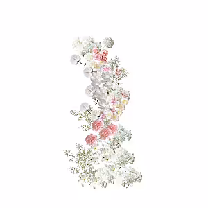 Dreamy Pink Artificial Flower Arch (Right)