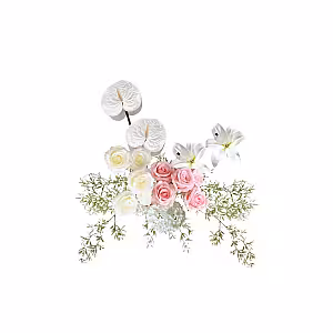 Dreamy Pink Artificial Table Flower (M)