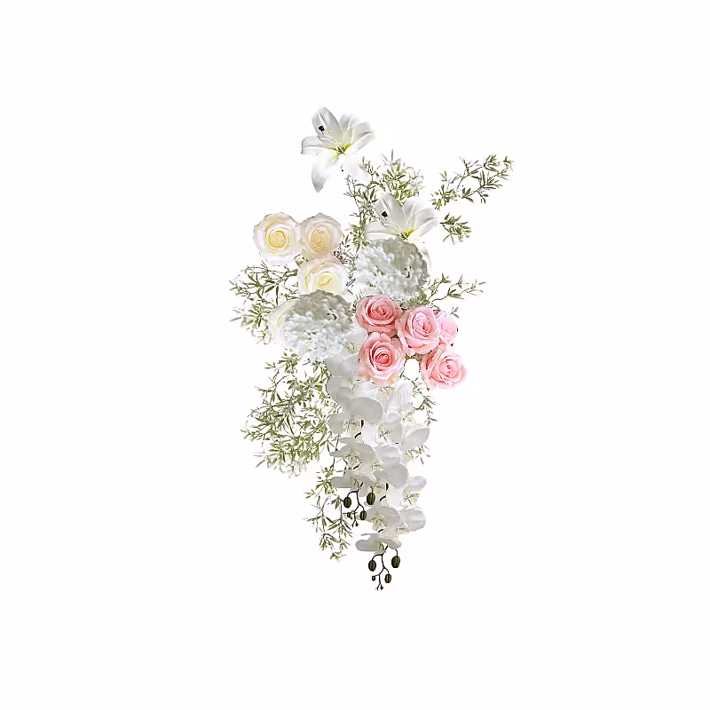 Dreamy Pink Artificial Wall Hanging Flower (S)