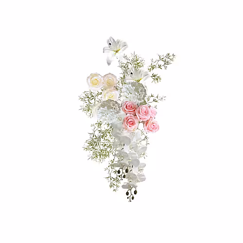 Dreamy Pink Artificial Wall Hanging Flower (S)