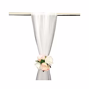 Elegant Neylon Fabric Netted Decorative Cloth (White)