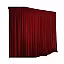 Fabric Fannel Wine Red Velvet Decorative Backdrop Curtain [No stand]