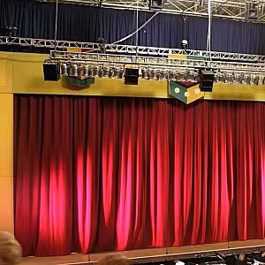 Fabric Fannel Wine Red Velvet Decorative Backdrop Curtain [No stand]