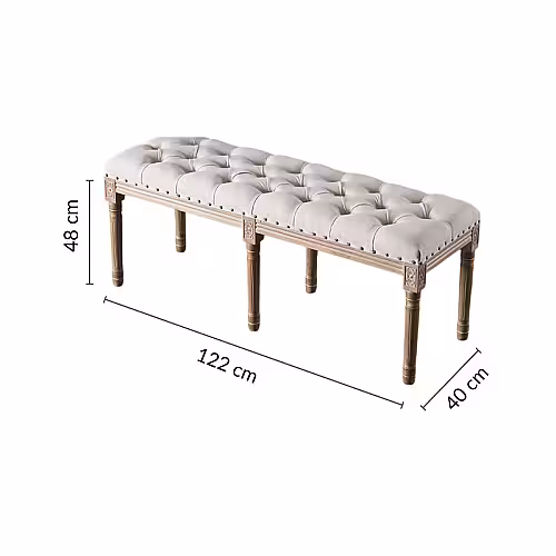 French Style Retro Decorative Dining Bench