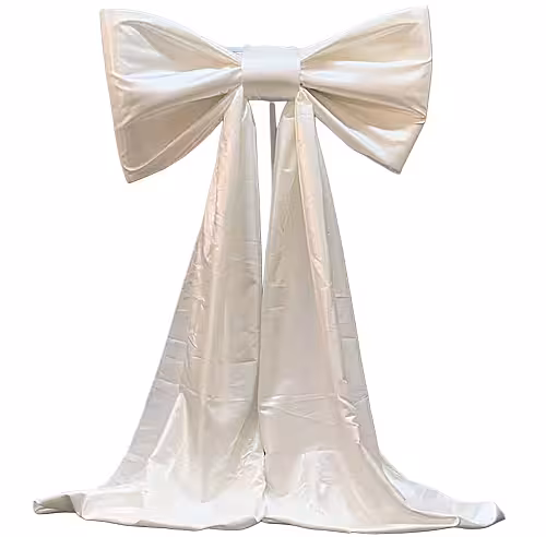 Giant Backdrop Decorative Bow Ribbon (Ivory)