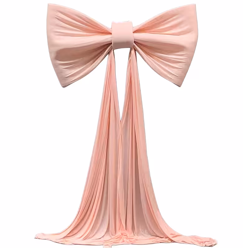 Giant Backdrop Decorative Bow Ribbon (Pink)