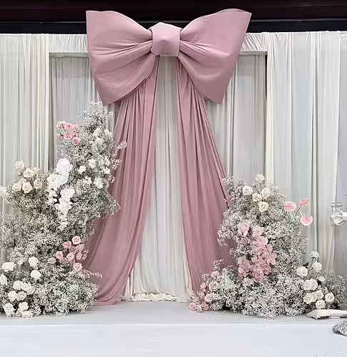 Giant Backdrop Decorative Bow Ribbon (Pink)