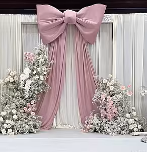 Giant Backdrop Decorative Bow Ribbon (Pink)