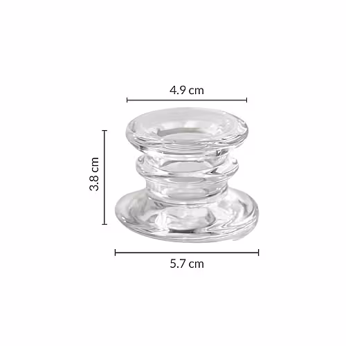 Glass European Pedestral Taper Candle Holder