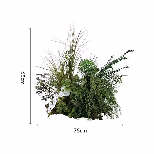 Grassy Green Artificial Floor Flower (M1)