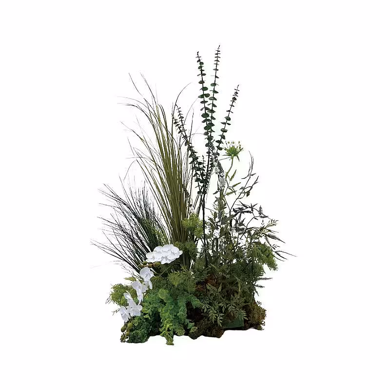 Grassy Green Artificial Floor Flower (M2)
