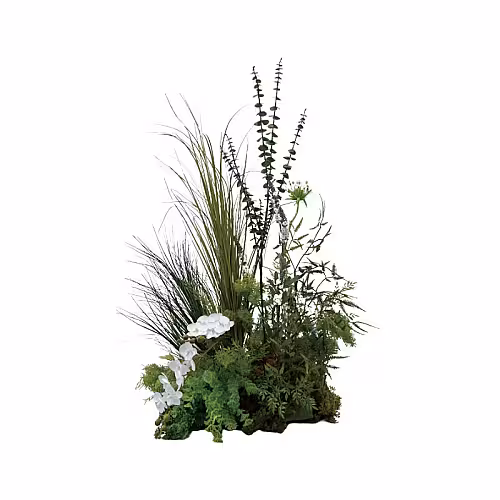 Grassy Green Artificial Floor Flower (M2)