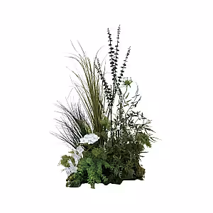 Grassy Green Artificial Floor Flower (M2)