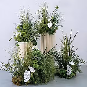 Grassy Green Artificial Floor Flower (M2)