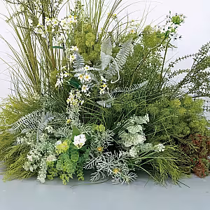 Grassy Green Artificial Floor Flower (M2)