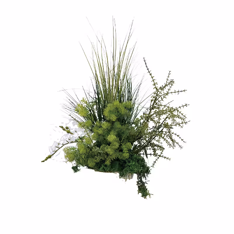 Grassy Green Artificial Table Flower (M2)