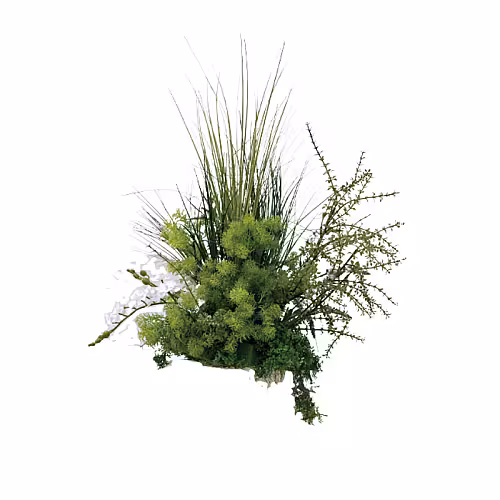 Grassy Green Artificial Table Flower (M2)