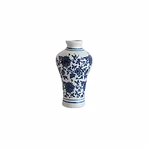 Mini Oriental Blue Floral Porcelain Vase (Type A)