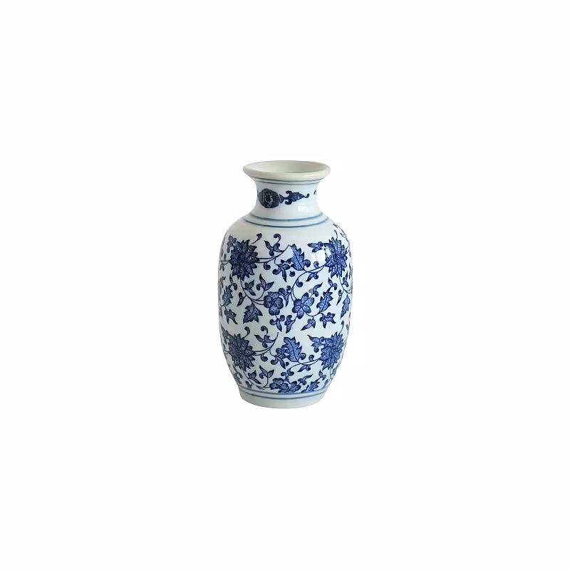 Mini Oriental Blue Floral Porcelain Vase (Type B)