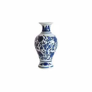 Mini Oriental Blue Floral Porcelain Vase (Type C)