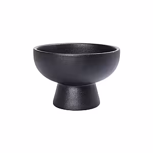 Modern Decorative Pedestal Bowl Vase (Black)