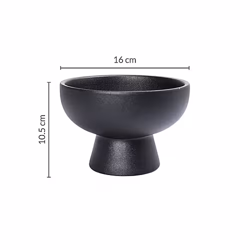Modern Decorative Pedestal Bowl Vase (Black)