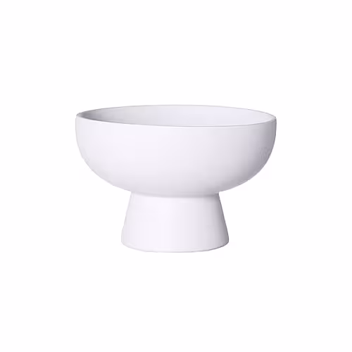 Modern Decorative Pedestal Bowl Vase (White)