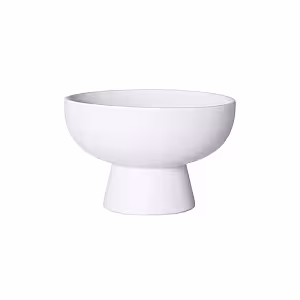 Modern Decorative Pedestal Bowl Vase (White)