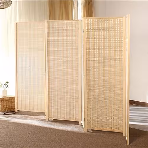 Oriental 4 Bamboo Door Screen Folding Partition